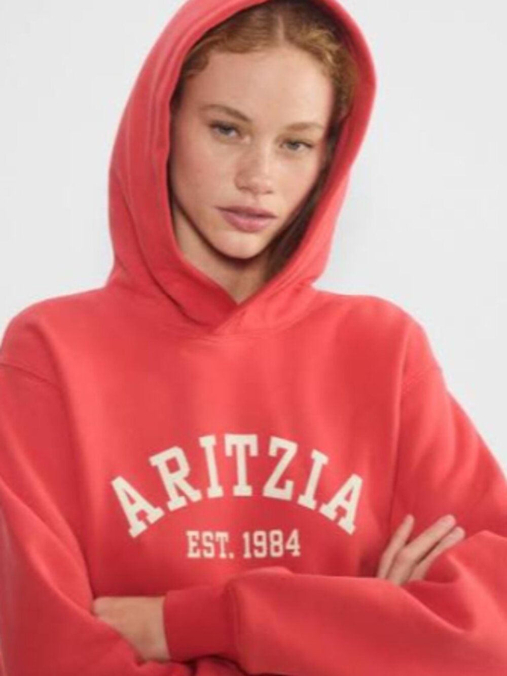 NWT Aritzia Women's Sweatfleece Perfect Hoodie | "Aritzia Est. 1984" Graphic